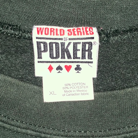 World Series of Poker Crewneck Pullover Sweater Size Xlarge - Picture 2 of 4